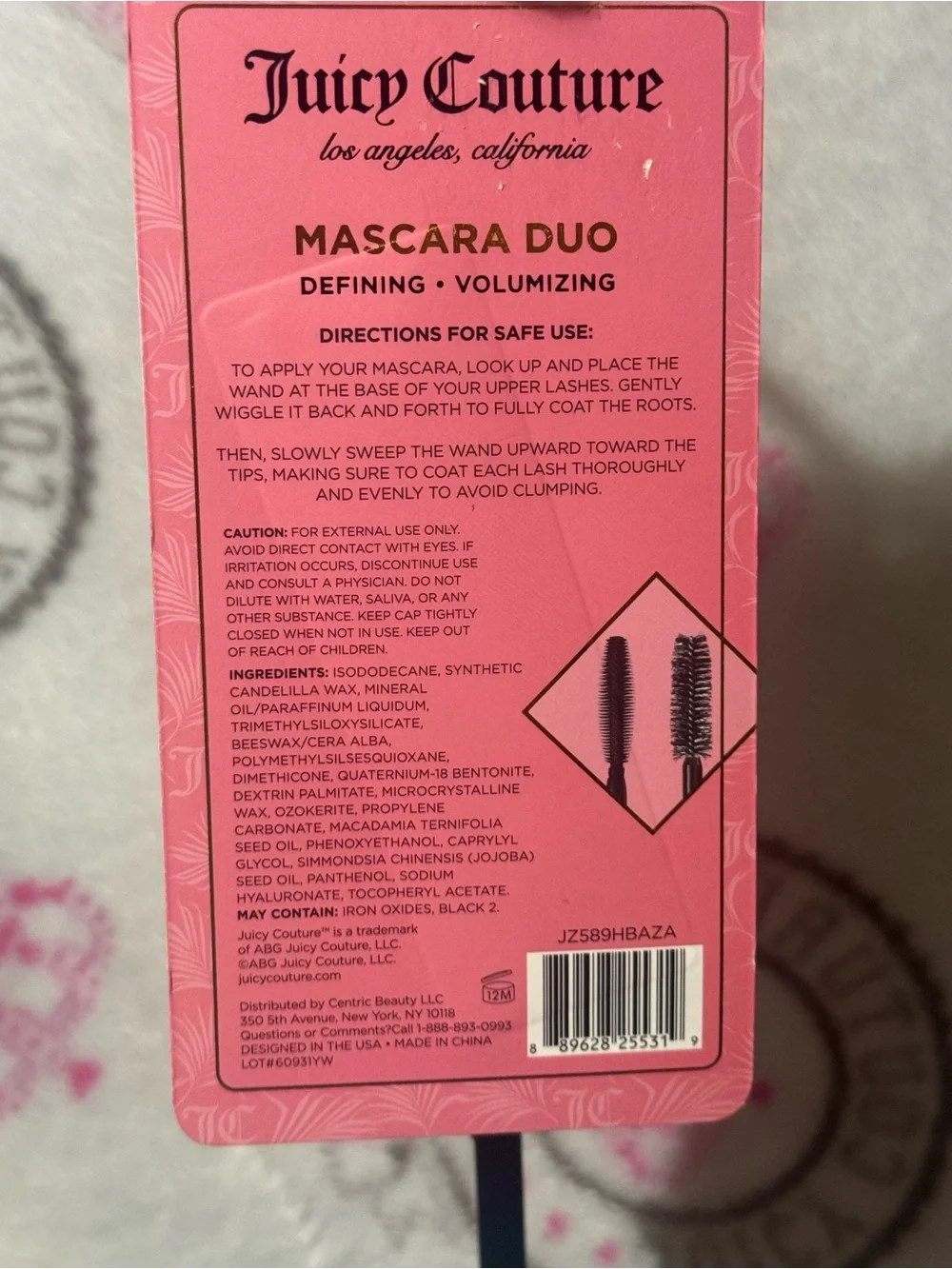 Juicy Couture Mascara Duo — Black & Gold Tubes